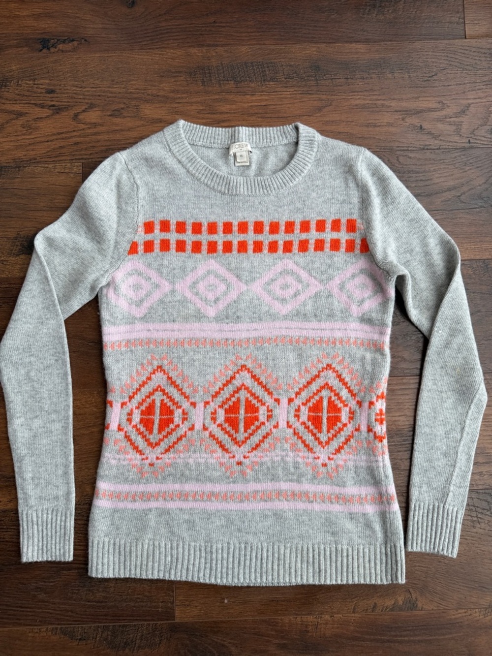 J. Factory Geometric Fair Isle Sweater